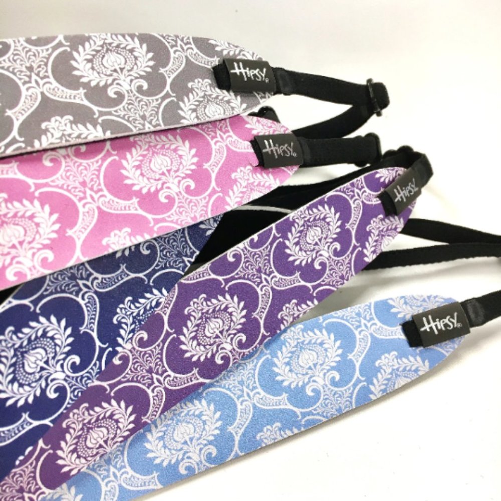 Hipsy Adjustable No Slip Victorian Scroll Wide Printed Fashion Headband
